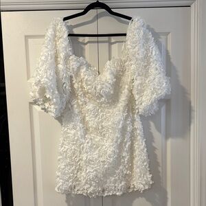 Selfie Leslie Vive La Rose Off Shoulder Embellished Mini Dress